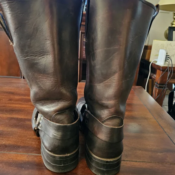 Frye Dark Brown Leather Western Boots - Picture 5 of 8